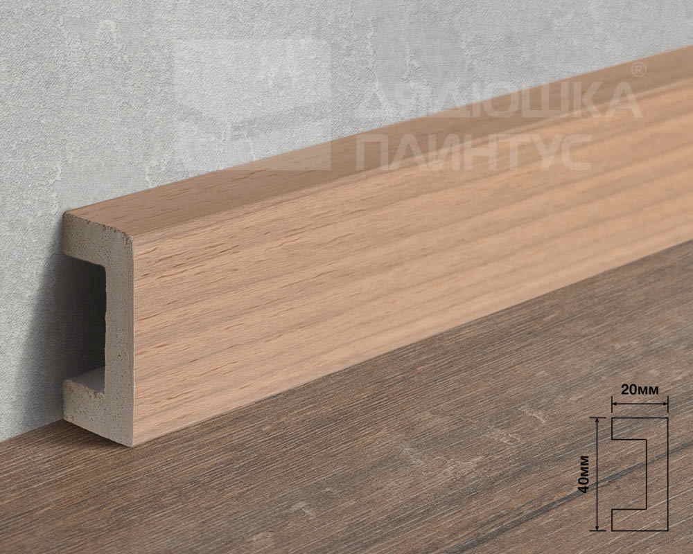 Молдинг из полистирола высокой плотности HI-WOOD LB40 BR417 40х20ммх 2,7м