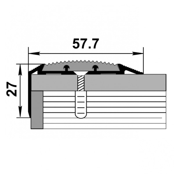 Порог угловой ПУ 70.2700.001ж. Без покрытия
