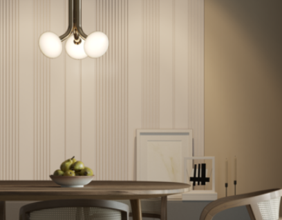 Стеновая панель HI WOOD белая. LV123 NP HI WOOD 120,0мм х 12,0мм х 2,7м